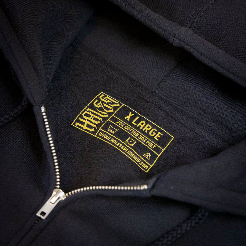 Army Strong Zip Up Hoodie - Black