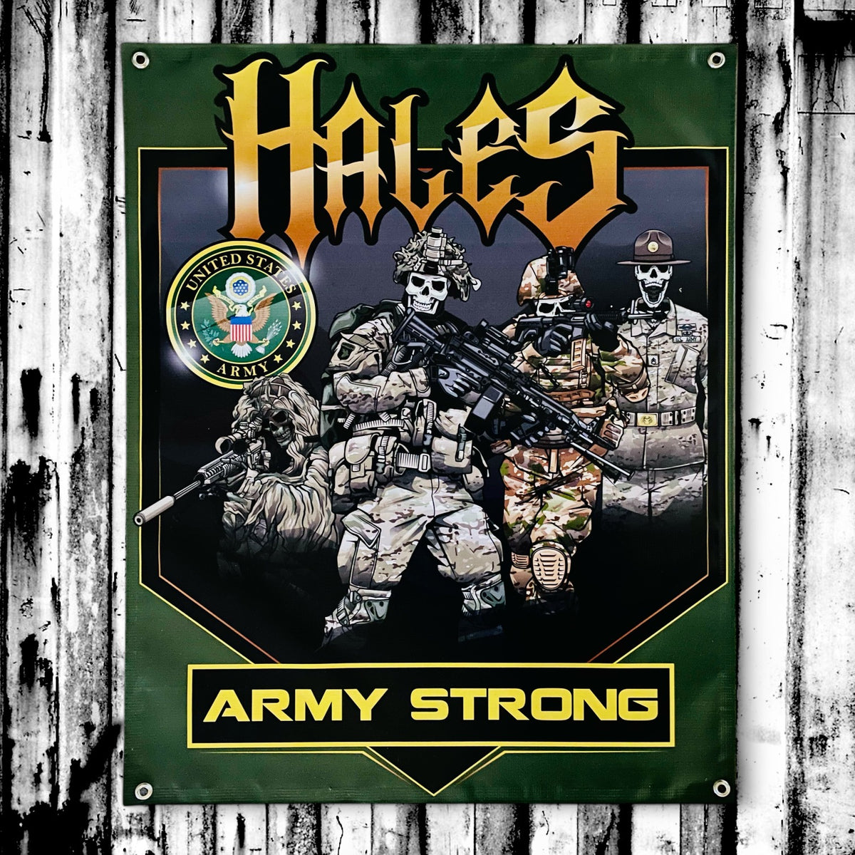 Army Strong Vinyl Banner (Version 1) - 36" X 29"