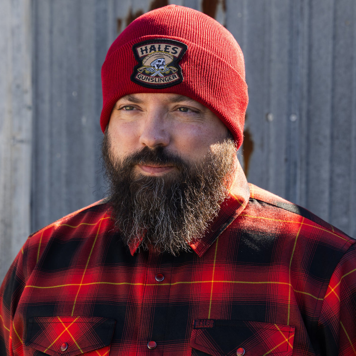 Gunslinger Cuff Beanie - Crimson