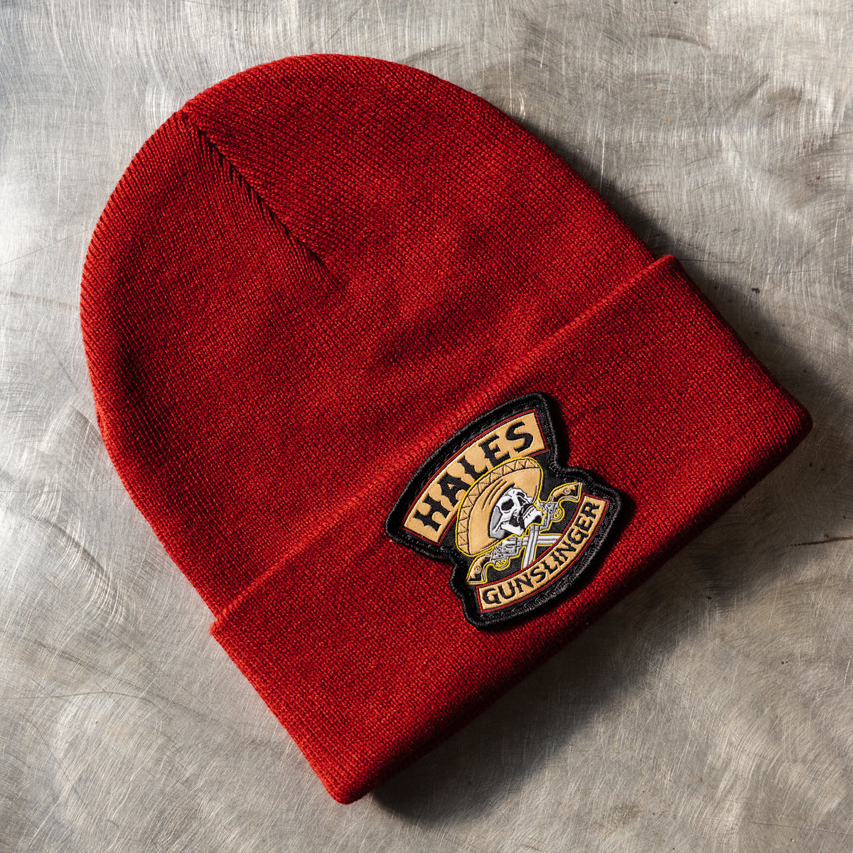 Gunslinger Cuff Beanie - Crimson