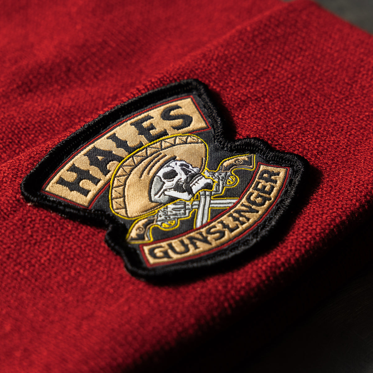 Gunslinger Cuff Beanie - Crimson