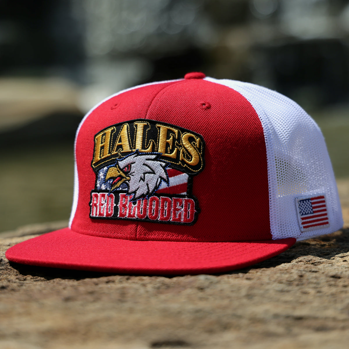 Red Blooded Flat Bill Trucker