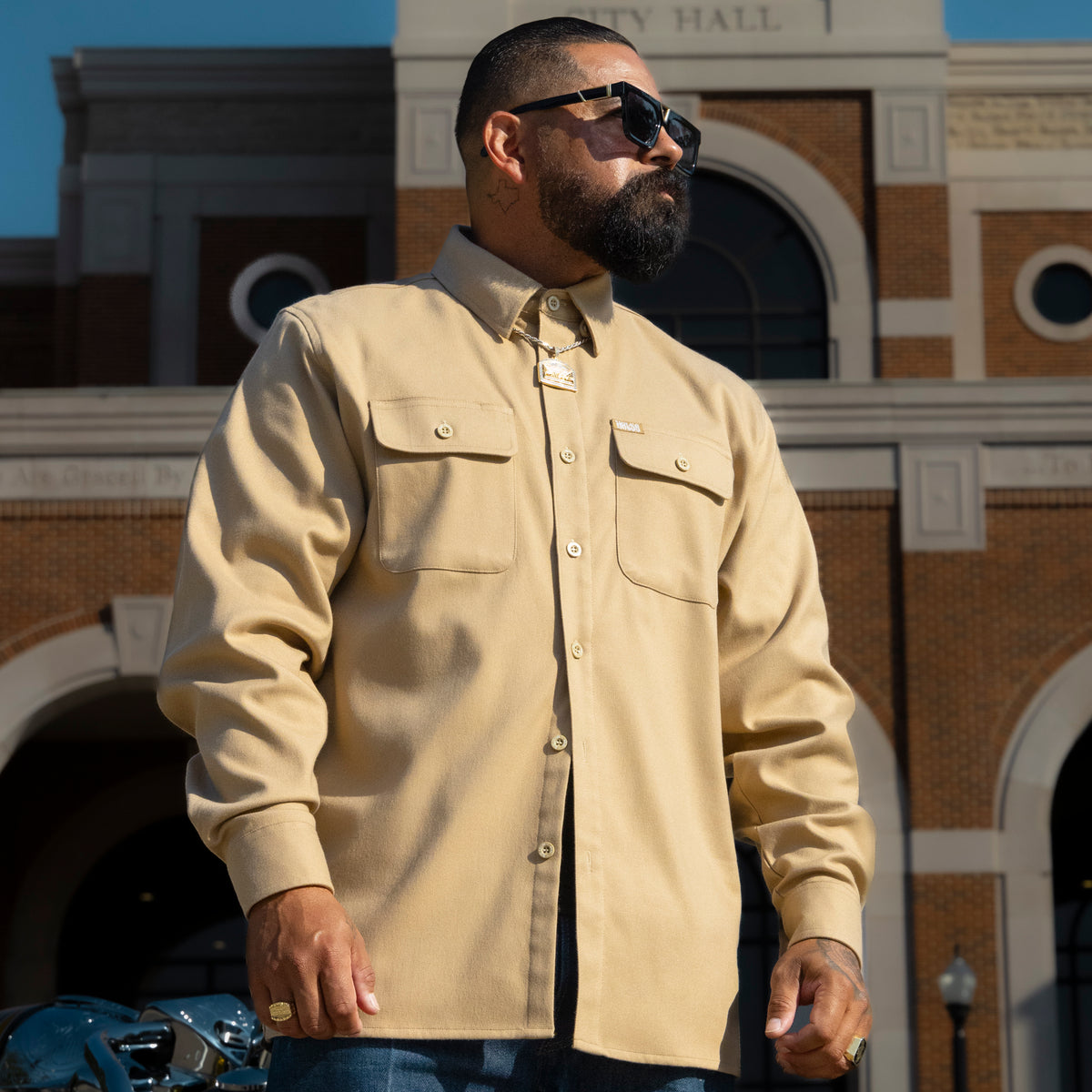 Blue Collar Long Sleeve Shirt - Khaki