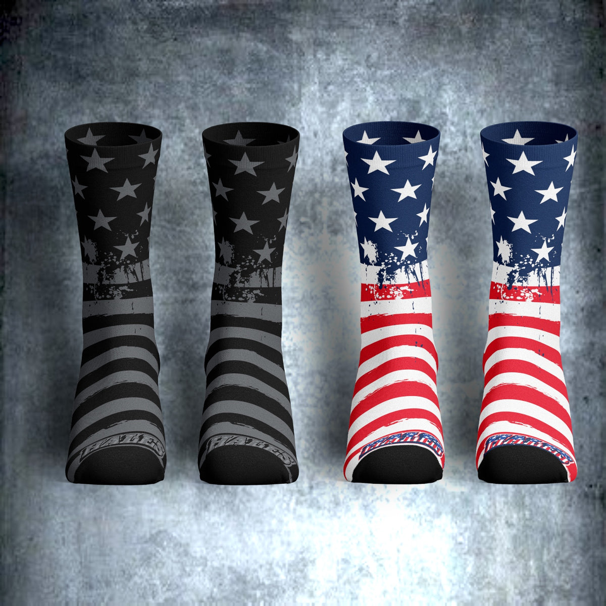 Red Blooded Crew Socks - Dual Pack