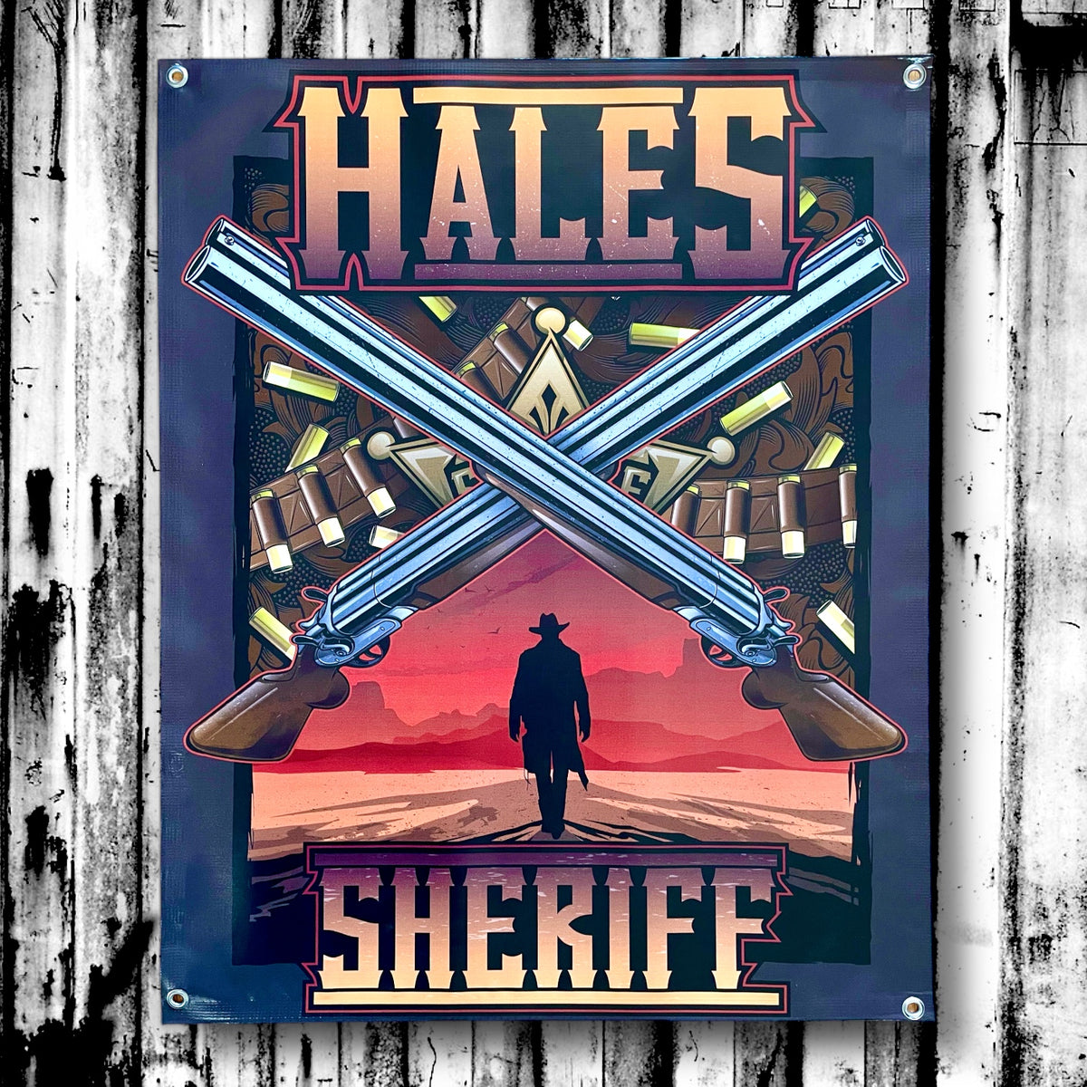 Sheriff Vinyl Garage Banner - 36" X 29"