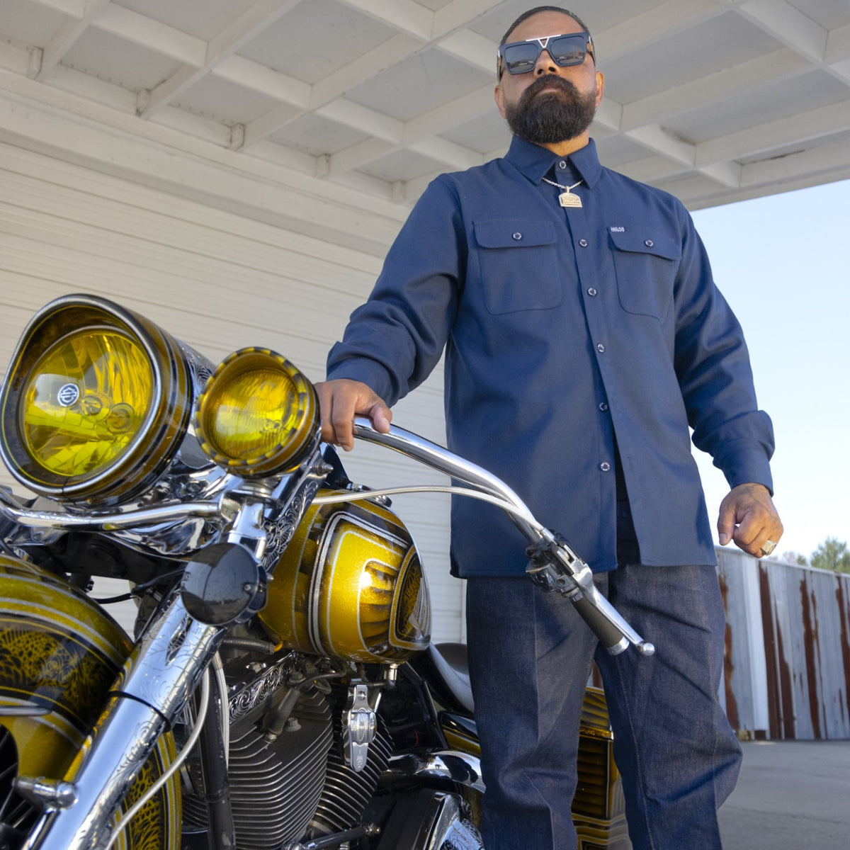 Blue Collar Long Sleeve Shirt - Navy