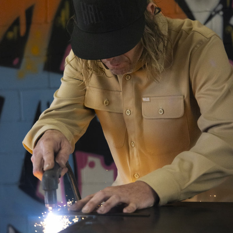 Blue Collar Long Sleeve Shirt - Khaki