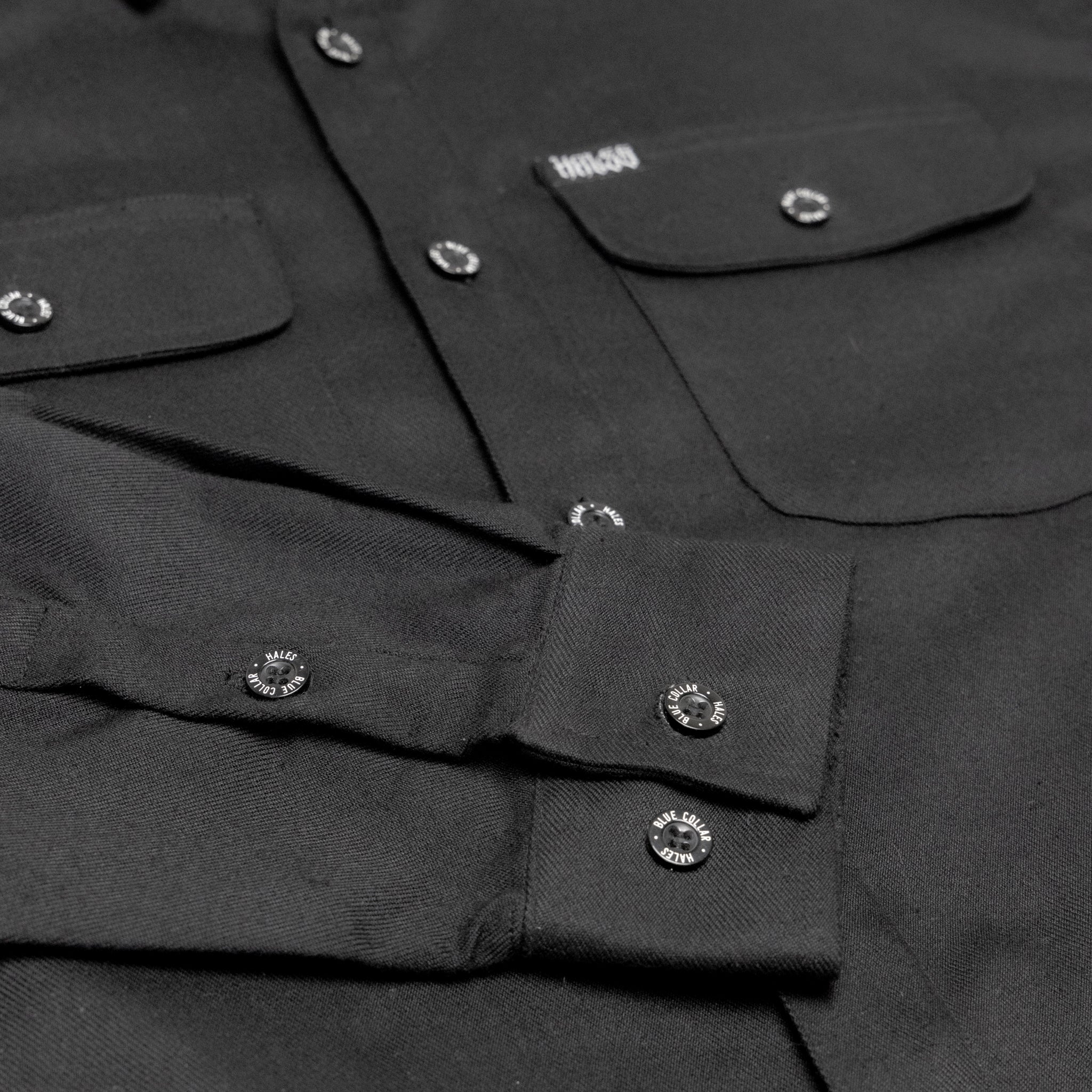 Men's Blue Collar Series Flannel | Black Work Shirt by Hales